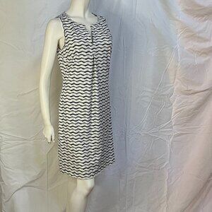 Ellie Kai navy and white sleeveless tunic dress, size 4
